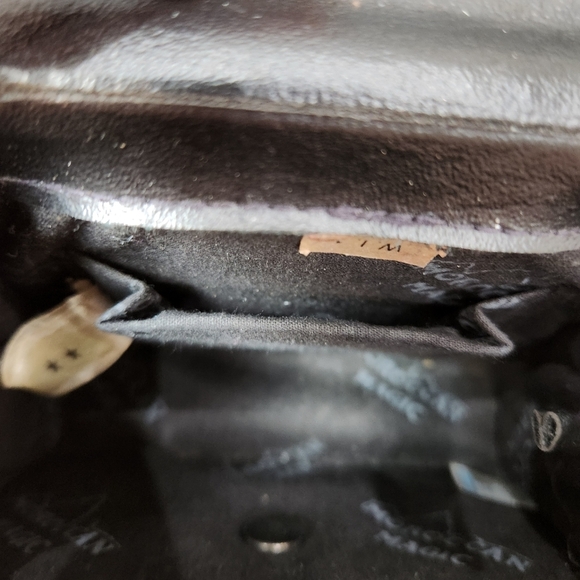 Vintage Moroccan Magic Leather Embossed Cross Body Mini Purse 1970's - Picture 13 of 14